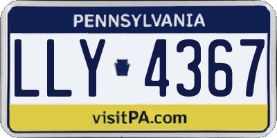 PA license plate LLY4367
