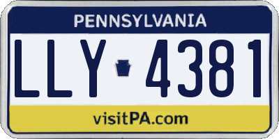 PA license plate LLY4381