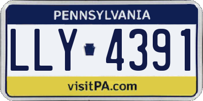 PA license plate LLY4391