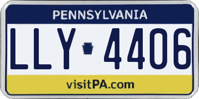 PA license plate LLY4406