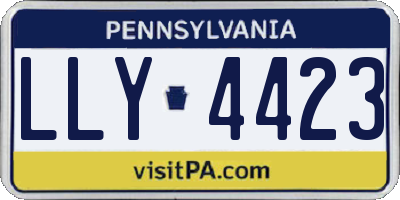 PA license plate LLY4423