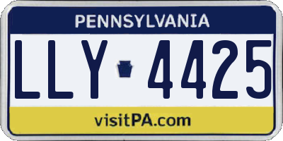 PA license plate LLY4425
