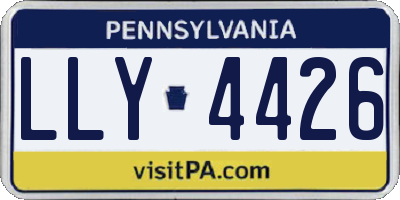 PA license plate LLY4426
