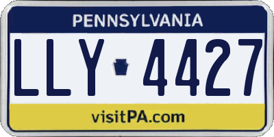 PA license plate LLY4427