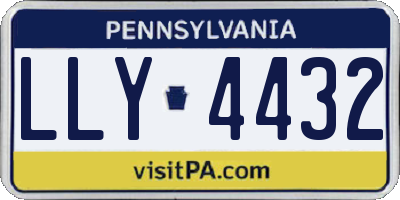 PA license plate LLY4432