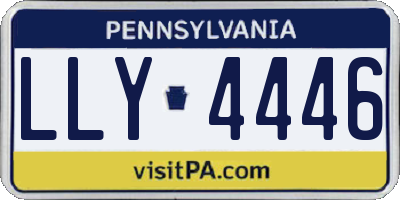 PA license plate LLY4446
