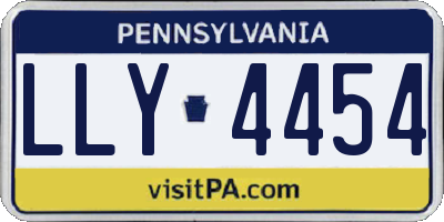 PA license plate LLY4454