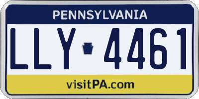PA license plate LLY4461