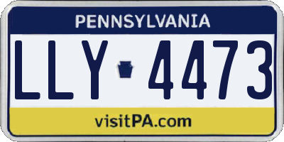 PA license plate LLY4473
