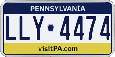 PA license plate LLY4474