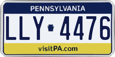 PA license plate LLY4476