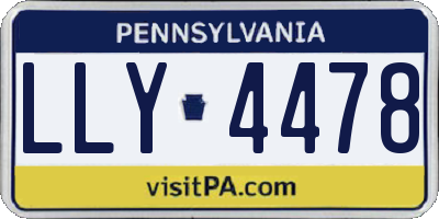 PA license plate LLY4478