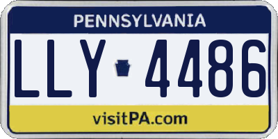 PA license plate LLY4486