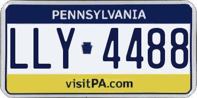 PA license plate LLY4488