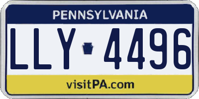 PA license plate LLY4496