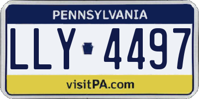 PA license plate LLY4497