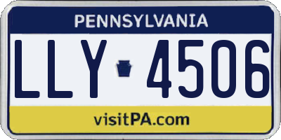 PA license plate LLY4506