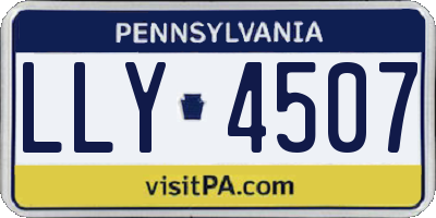 PA license plate LLY4507