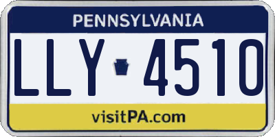 PA license plate LLY4510