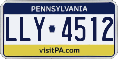 PA license plate LLY4512