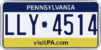 PA license plate LLY4514