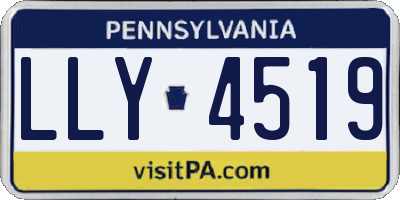 PA license plate LLY4519