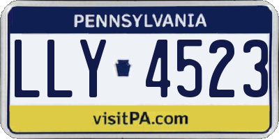 PA license plate LLY4523