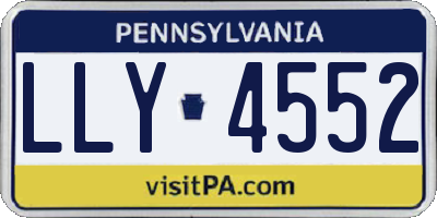PA license plate LLY4552