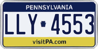 PA license plate LLY4553