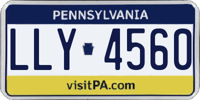 PA license plate LLY4560