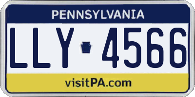 PA license plate LLY4566