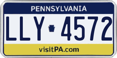PA license plate LLY4572