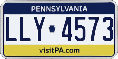 PA license plate LLY4573