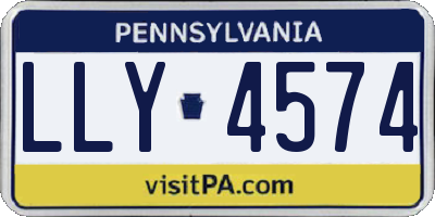 PA license plate LLY4574