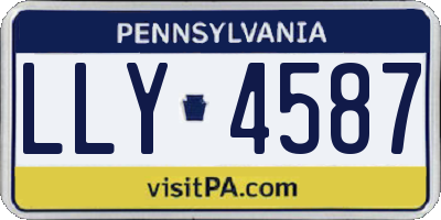 PA license plate LLY4587