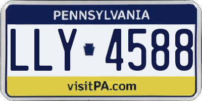 PA license plate LLY4588