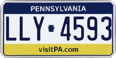 PA license plate LLY4593