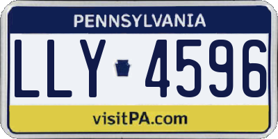 PA license plate LLY4596
