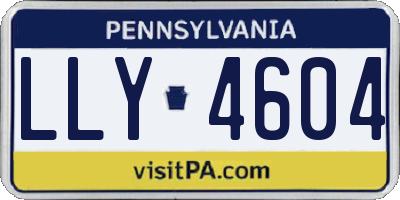 PA license plate LLY4604