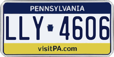 PA license plate LLY4606