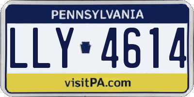 PA license plate LLY4614