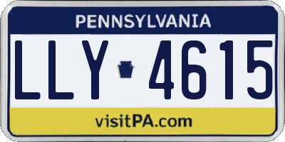 PA license plate LLY4615