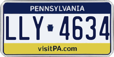 PA license plate LLY4634