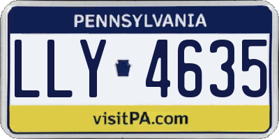 PA license plate LLY4635