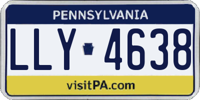 PA license plate LLY4638