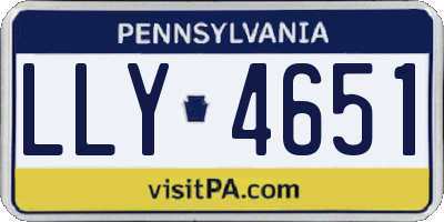 PA license plate LLY4651