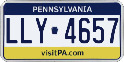 PA license plate LLY4657