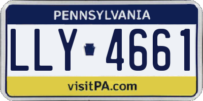 PA license plate LLY4661