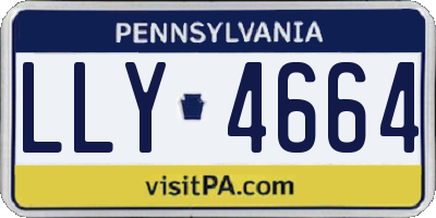 PA license plate LLY4664