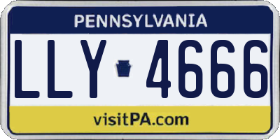 PA license plate LLY4666